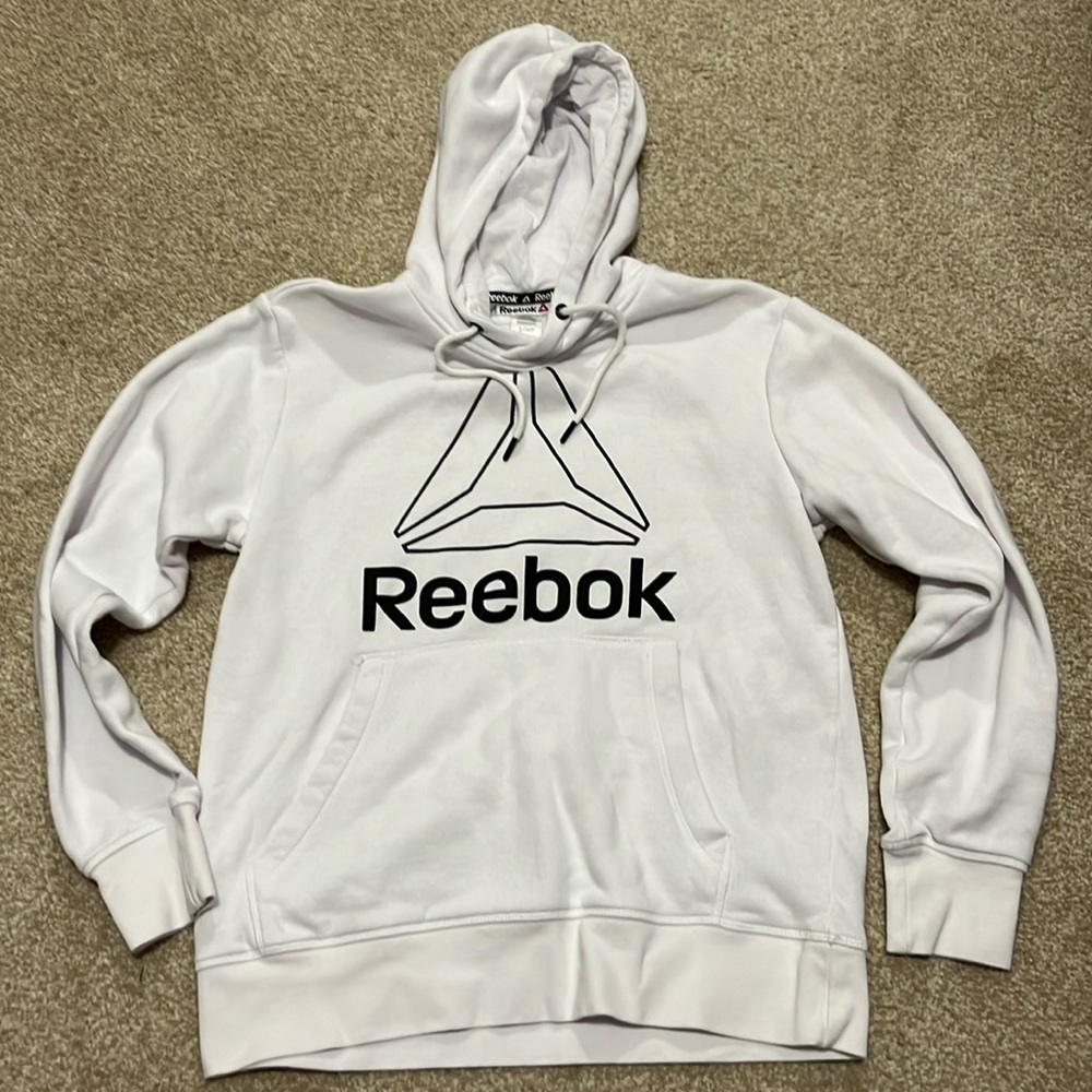 Reebok White Hoodie | Men’s Small